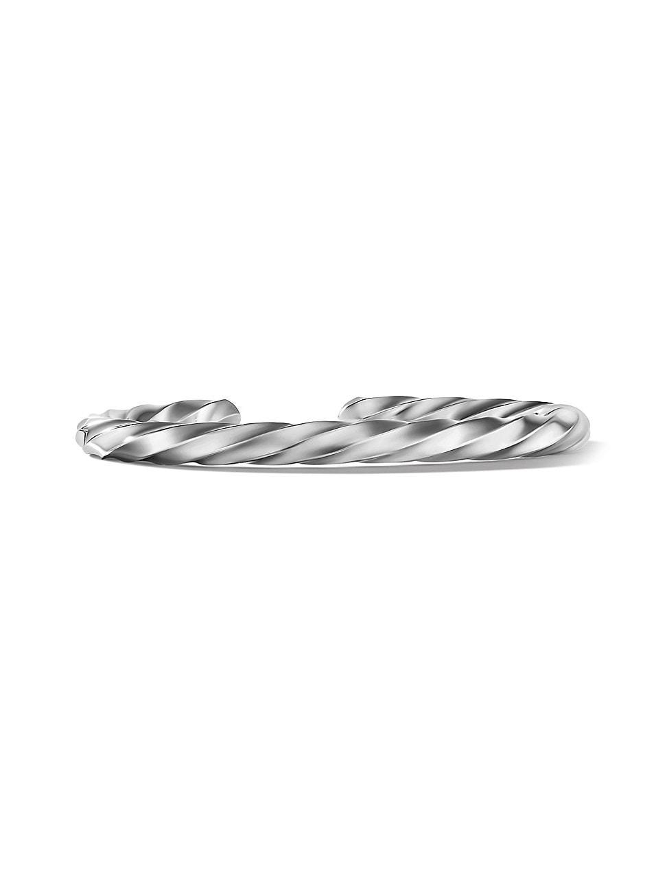 Womens Cable Edge Cuff In Sterling Silver Product Image