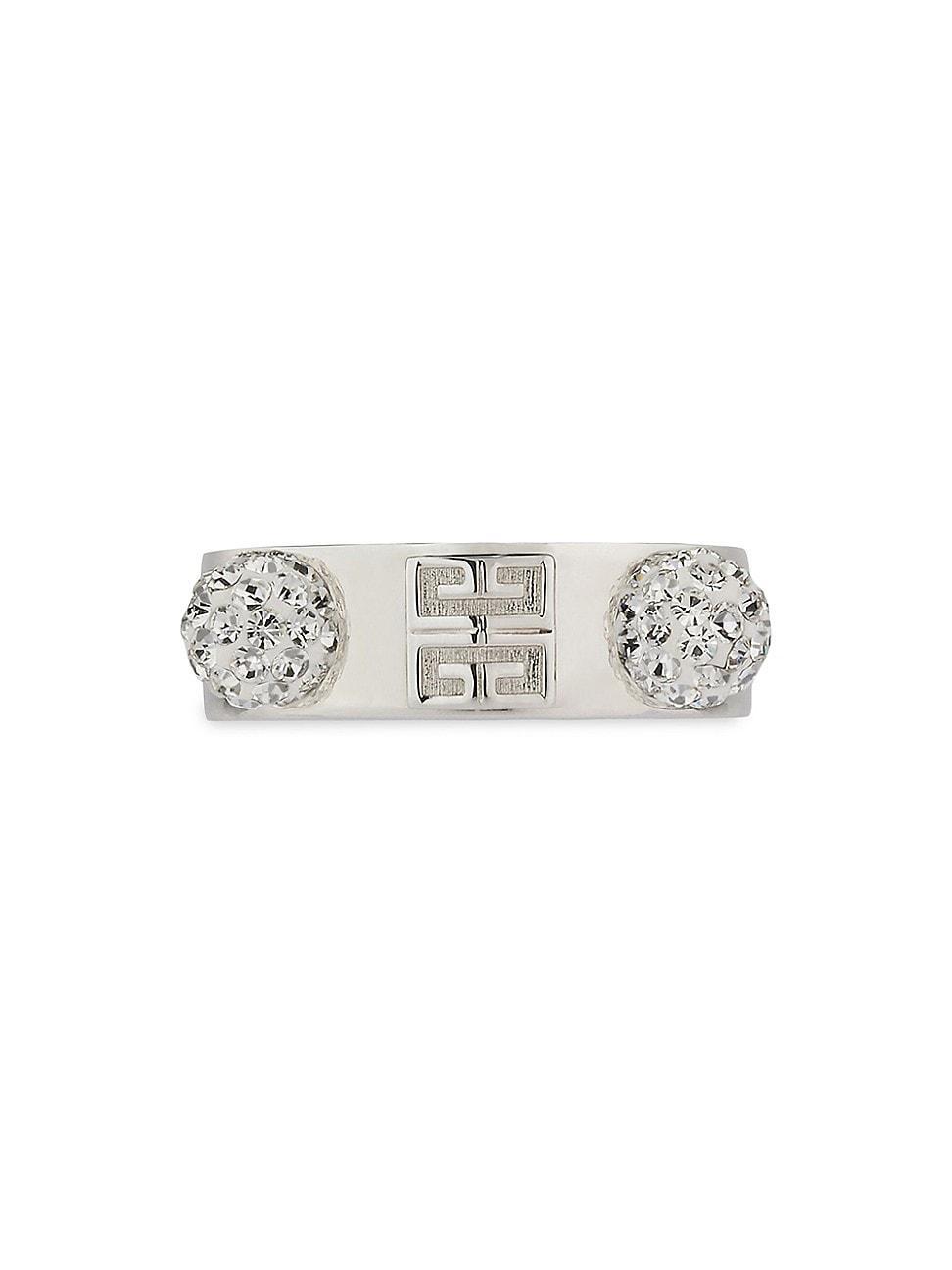 Womens 4G Ring In Metal With Crystals Product Image