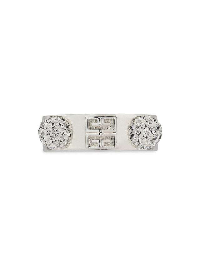 Womens 4G Ring In Metal With Crystals Product Image