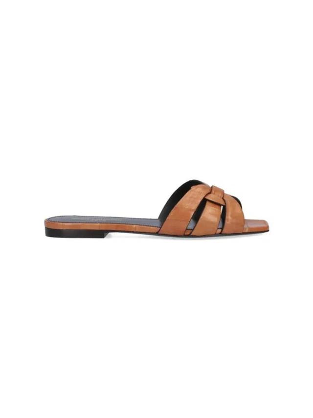 SAINT LAURENT "tribute" Sandals In Beige Product Image