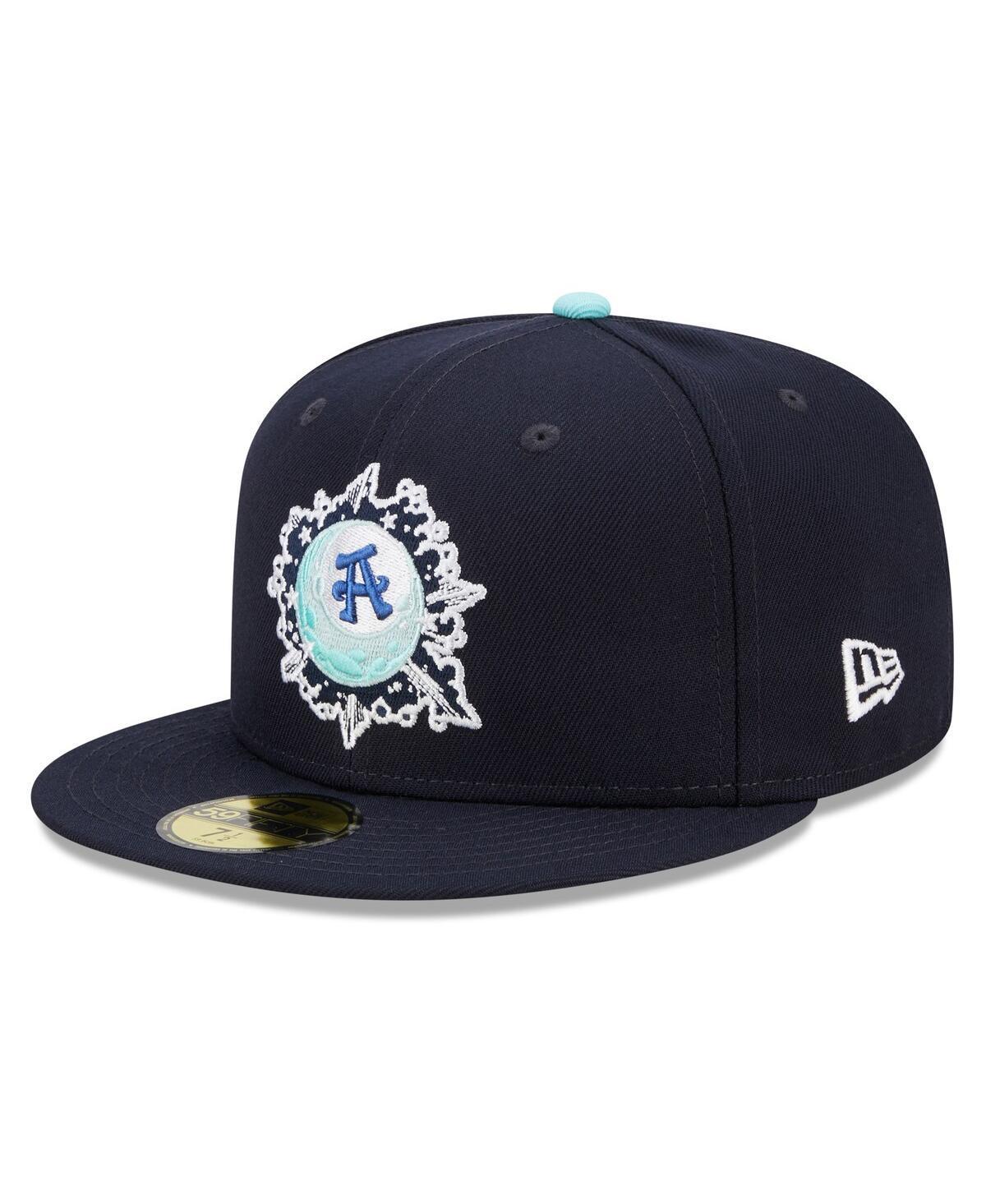 Mens New Era Navy Asheville Tourists Marvel x Minor League 59FIFTY Fitted Hat Product Image