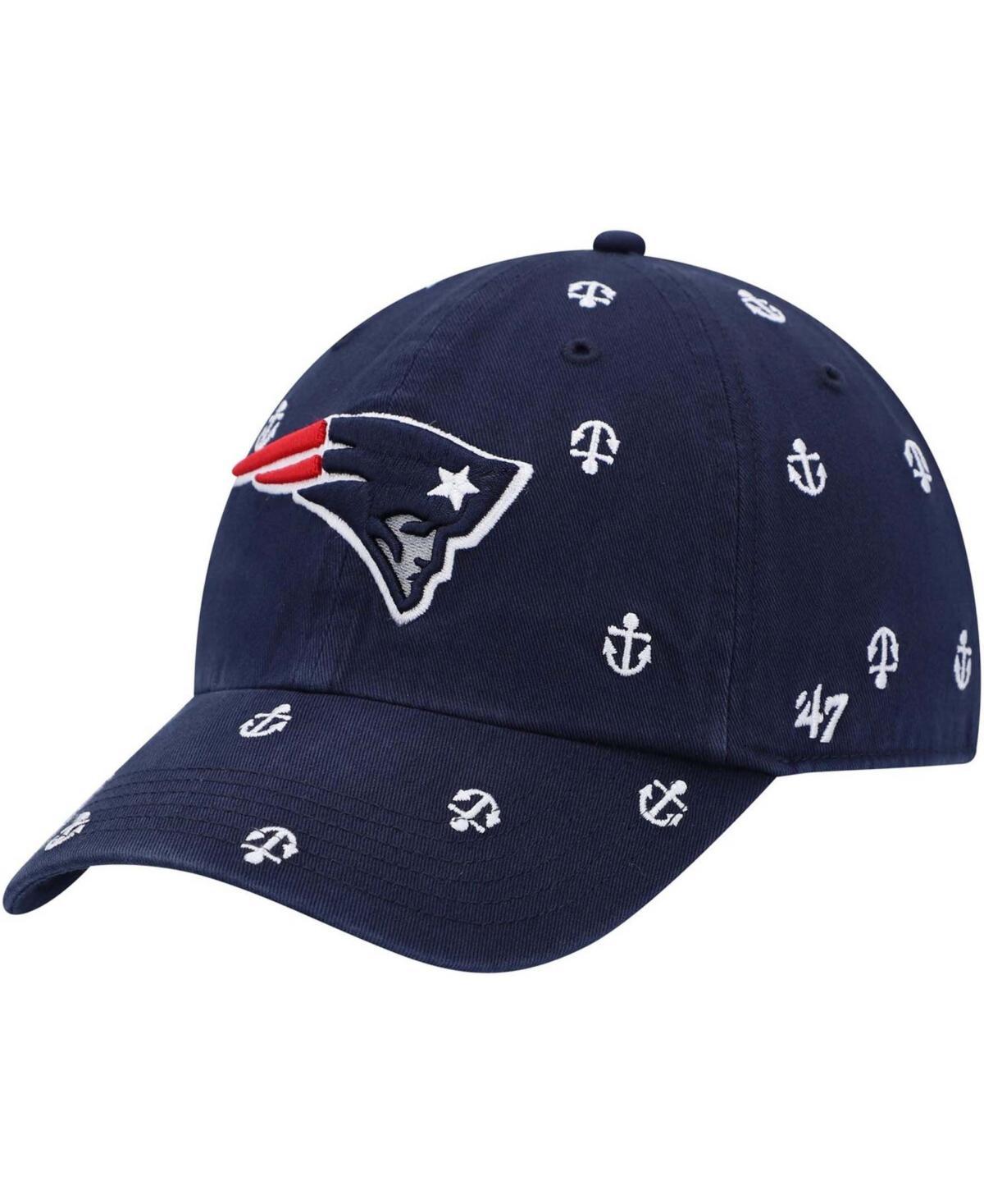 Womens Navy New England Patriots Team Confetti Clean Up Adjustable Hat Product Image