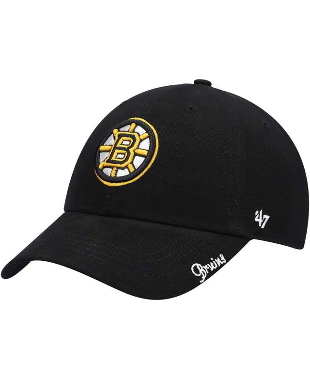 Womens Black Boston Bruins Team Miata Clean Up Adjustable Hat Product Image