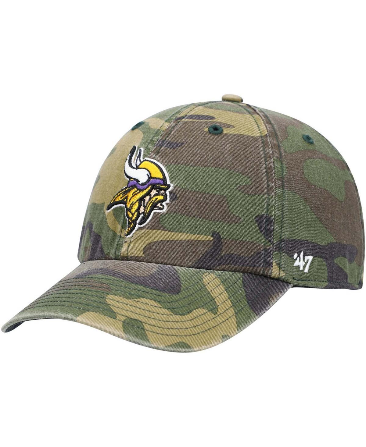 47 Brand Mens Minnesota Vikings Woodland Clean Up Adjustable Cap Product Image