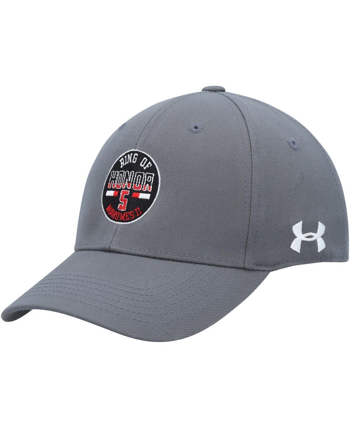 Mens Under Armour Patrick Mahomes Gray Texas Tech Red Raiders Ring of Honor Adjustable Hat Product Image