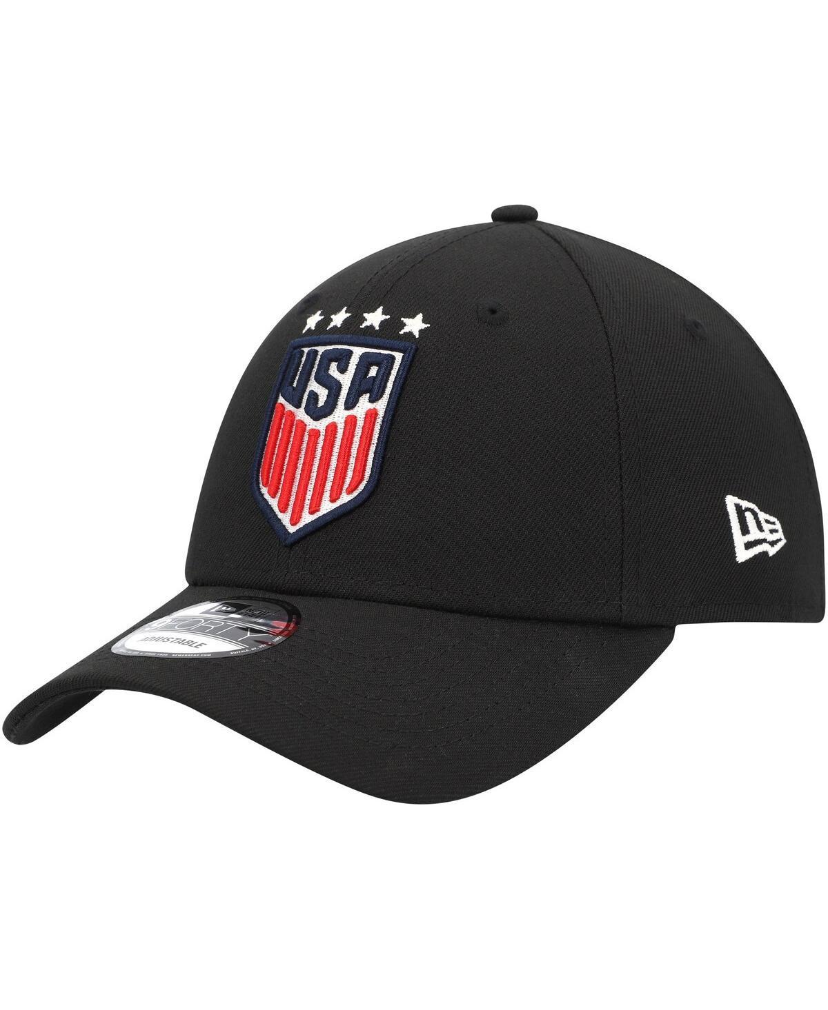 Mens New Era Black Uswnt 9Forty Adjustable Hat Product Image