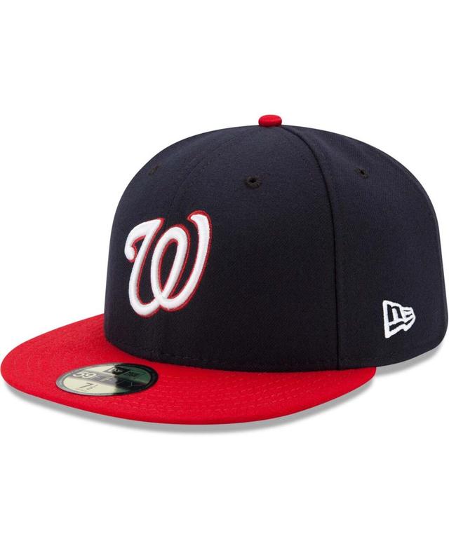 Mens New Era Navy/Red Washington Nationals Alternate Authentic Collection On-Field 59FIFTY Fitted Hat Product Image