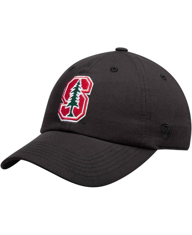 Mens Top of the World Black Stanford Cardinal Primary Logo Staple Adjustable Hat Product Image