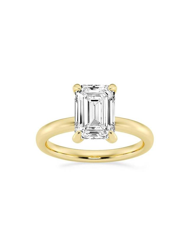 Womens 14K Yellow Gold & Emerald-Cut Lab-Grown Diamond Solitaire Ring/0.50-5.00 TCW Product Image