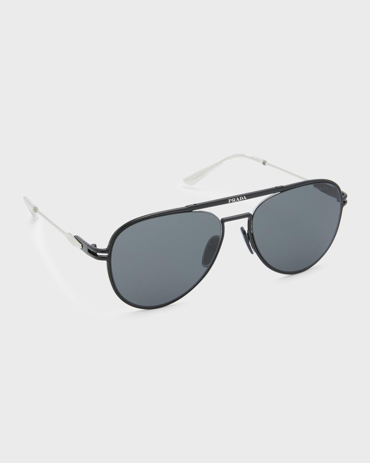 Mens 57MM Pilot Sunglasses Product Image