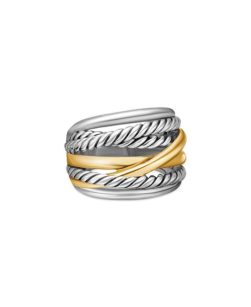 Womens The Crossover Collection Wide Ring with 14K Yellow Gold Product Image