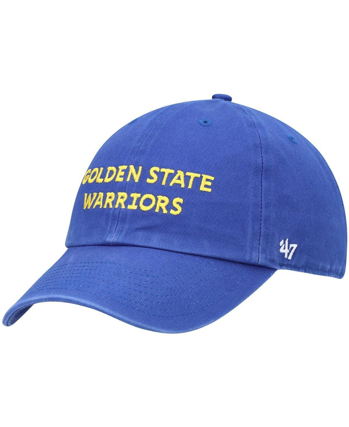 Mens 47 Royal Golden State Warriors Clean Up Wordmark Adjustable Hat Product Image