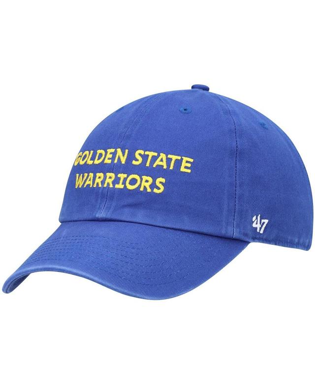 Mens 47 Royal Golden State Warriors Clean Up Wordmark Adjustable Hat Product Image