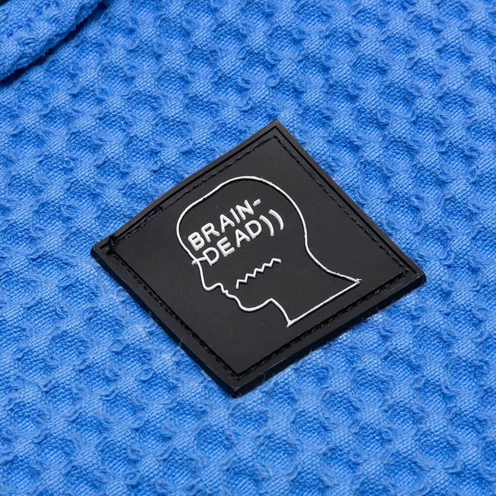 Waffle Snap Front Shirt - Blue Male Product Image