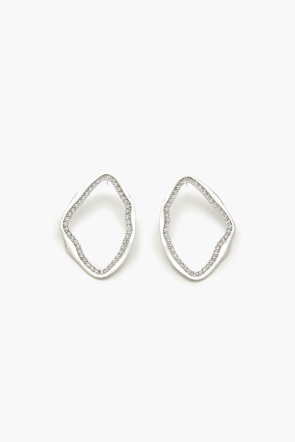 Geo Rhinestone Drop Earrings | Forever 21 Product Image