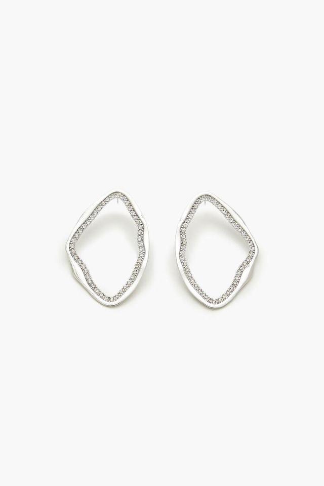 Geo Rhinestone Drop Earrings | Forever 21 Product Image