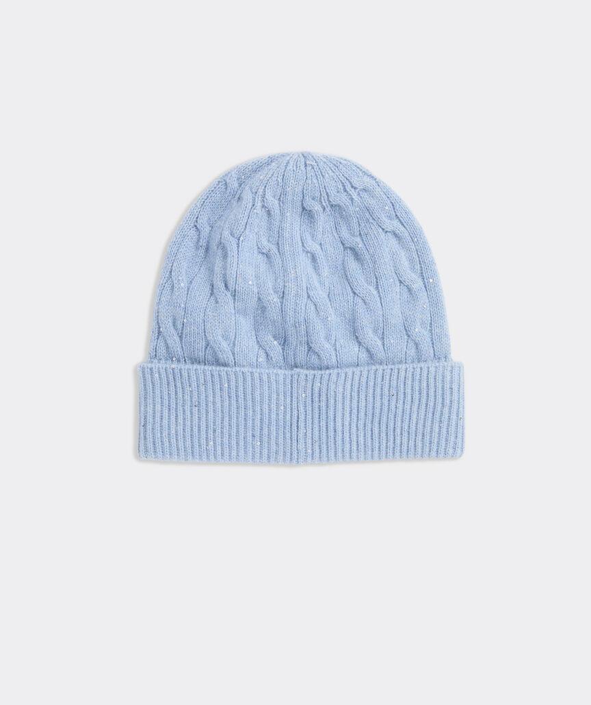 Cashmere Sequin Cable Beanie Product Image