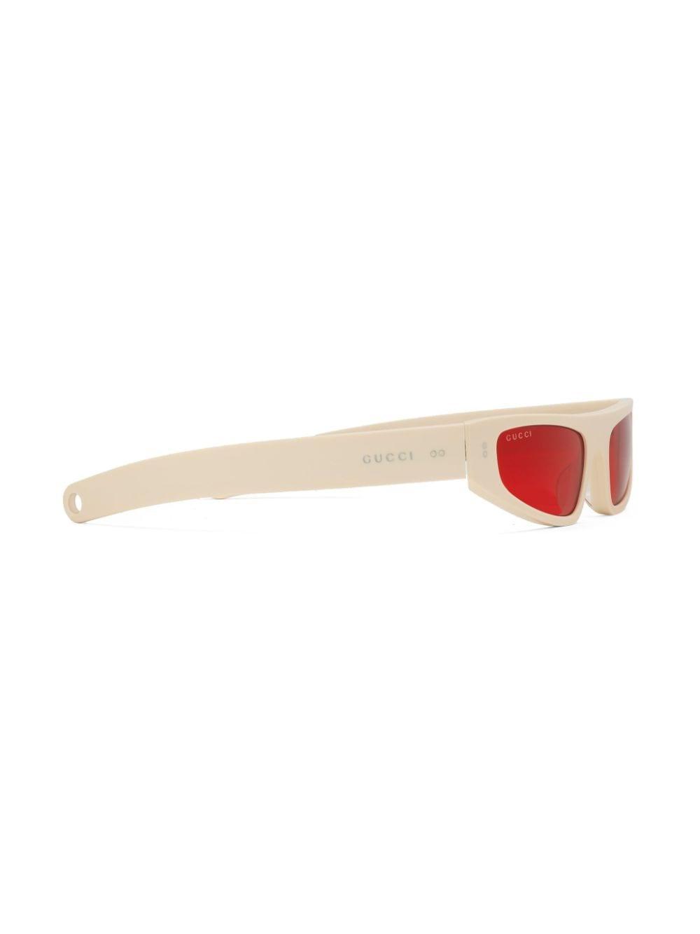 Logo-print Cat-eye Frame Sunglasses In White Product Image