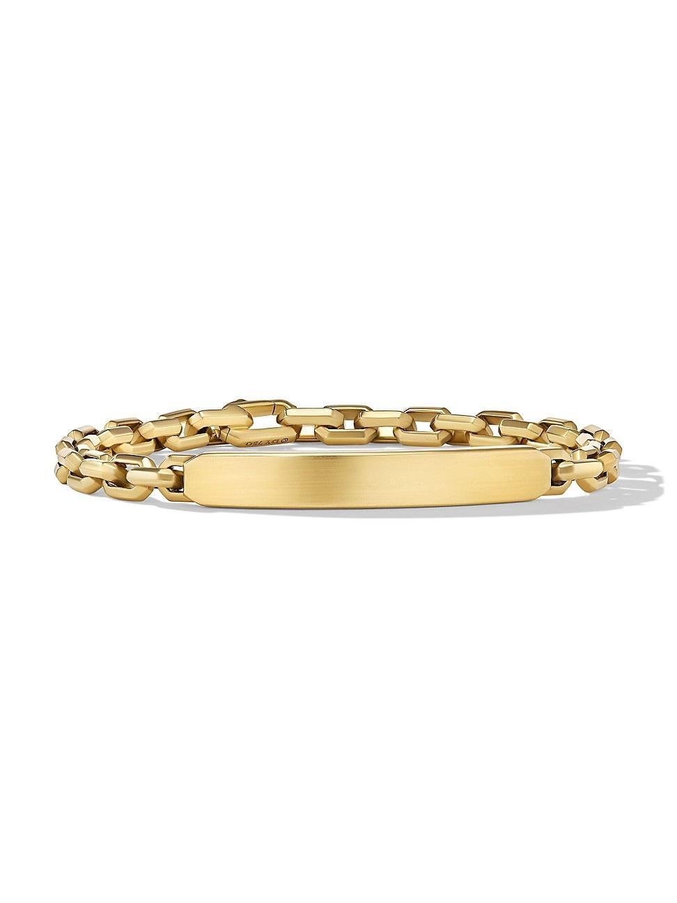 Mens Streamline ID Bracelet in 18K Yellow Gold, 6.8MM Product Image