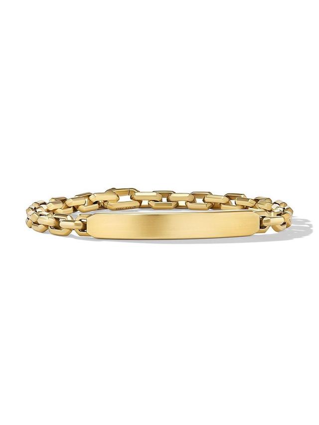 Mens Streamline ID Bracelet in 18K Yellow Gold, 6.8MM Product Image