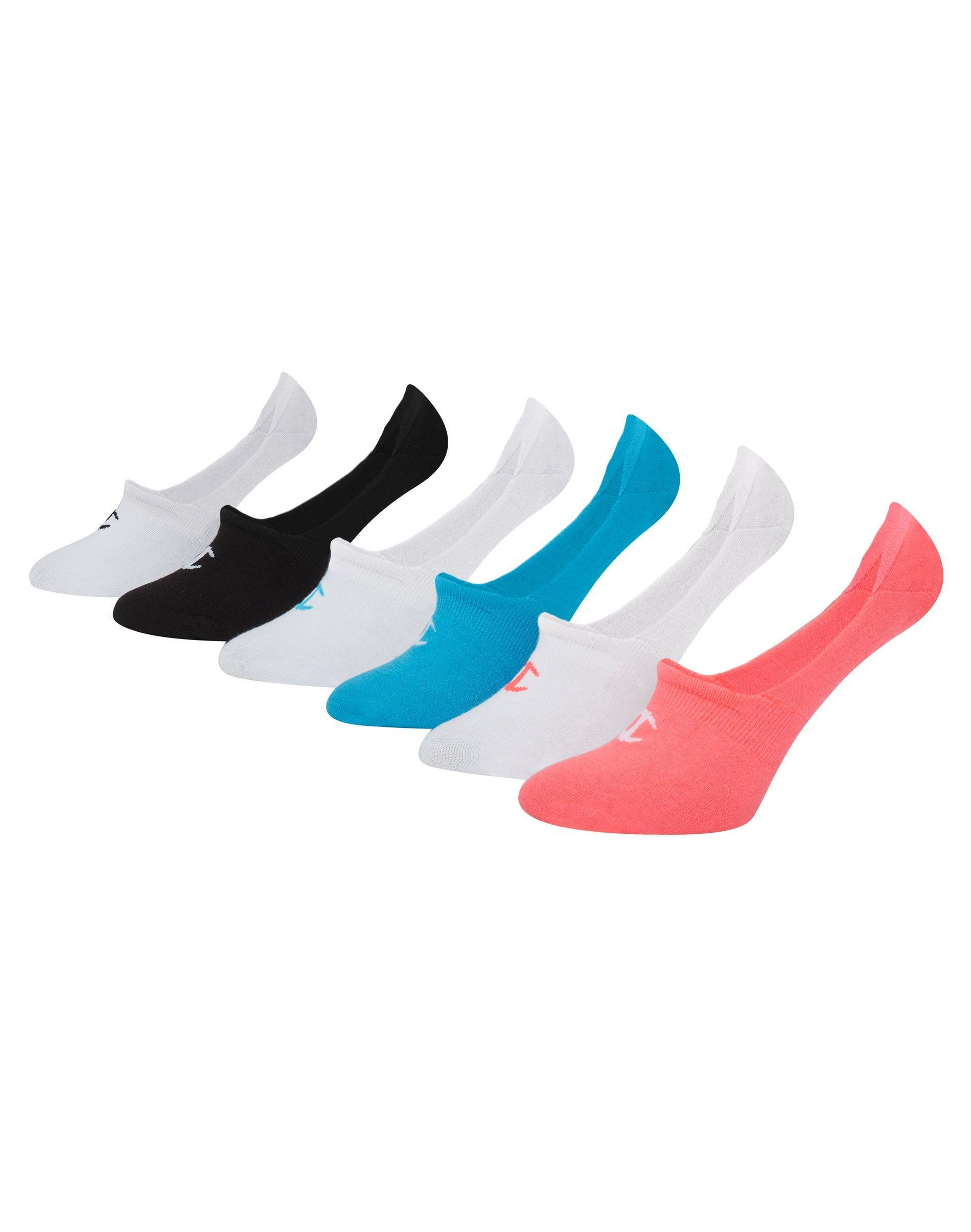 Champion Womens Performance Invisible Liner Socks, 6-pairs Grey Heather/ White 5-9 Product Image