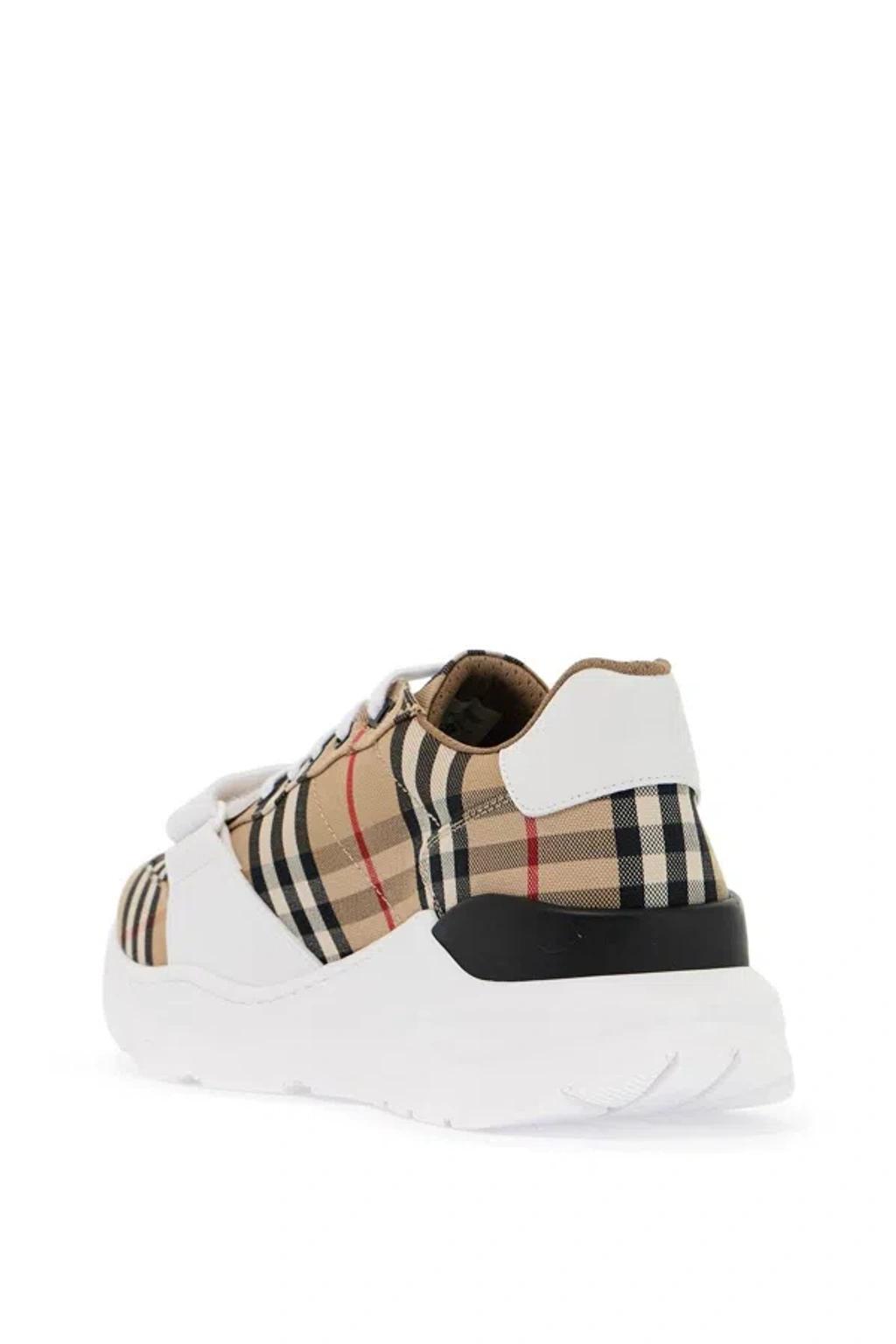 BURBERRY Check Fabric Sneakers Product Image