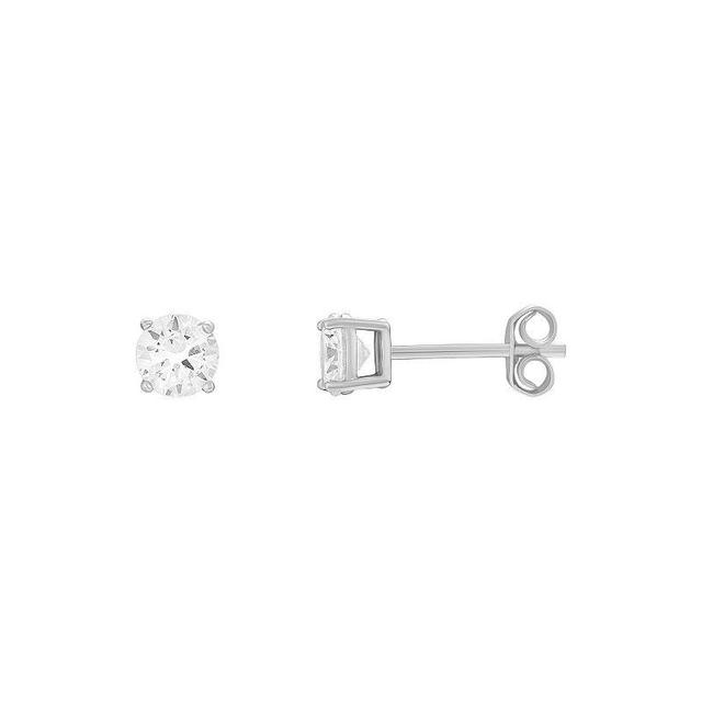 PRIMROSE Sterling Silver Round Cubic Zirconia Stud Earrings, Womens Product Image