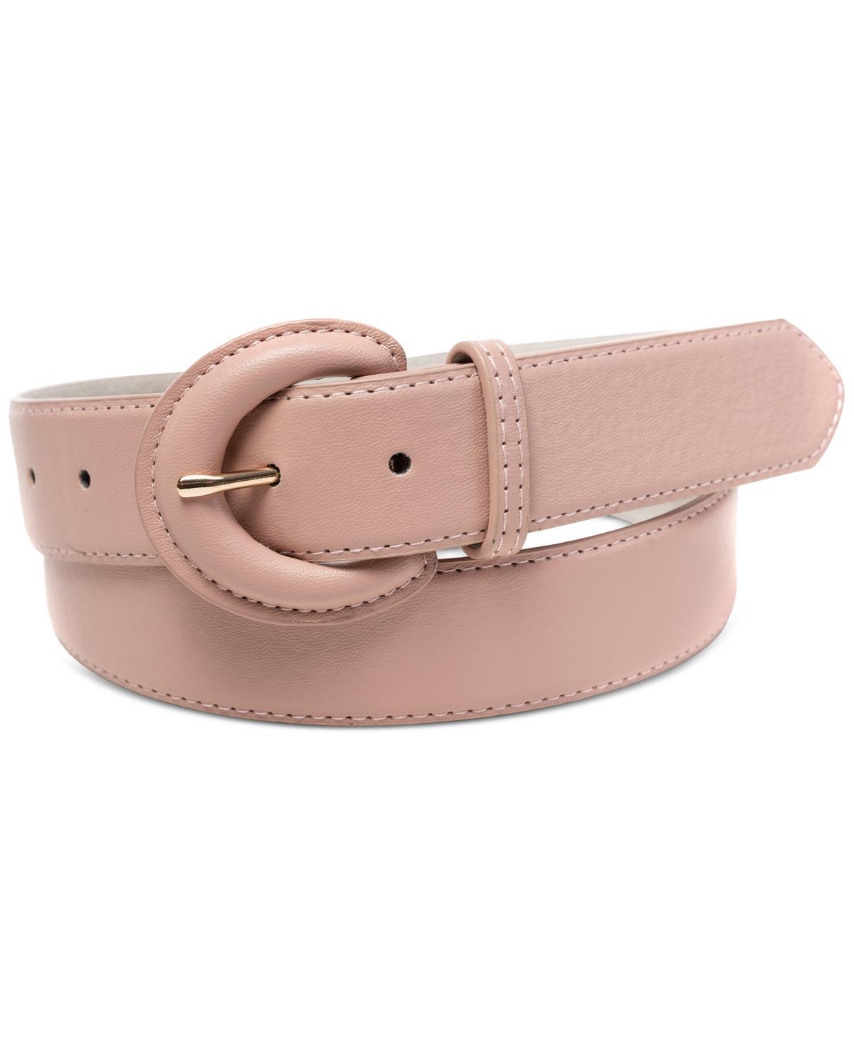 On 34th Womens Covered-Buckle Faux-Leather Belt, Created for Macys Product Image