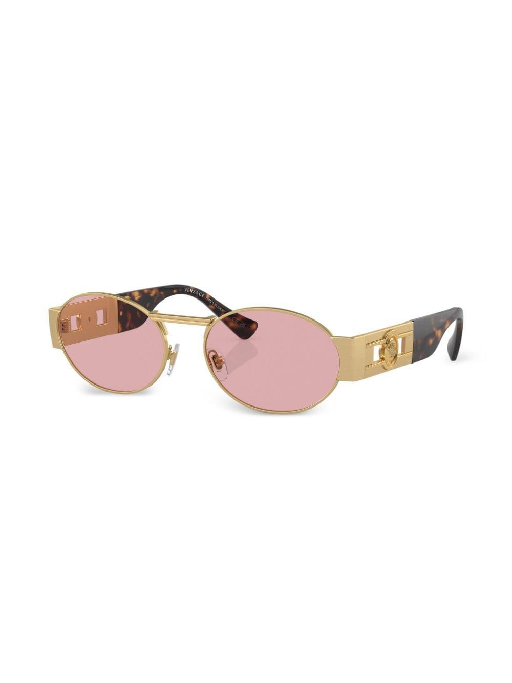 Runde Sonnenbrille In Gold Product Image