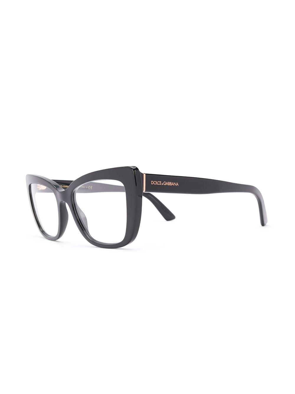 Dg3335 Cat-eye Glasses In Black Product Image