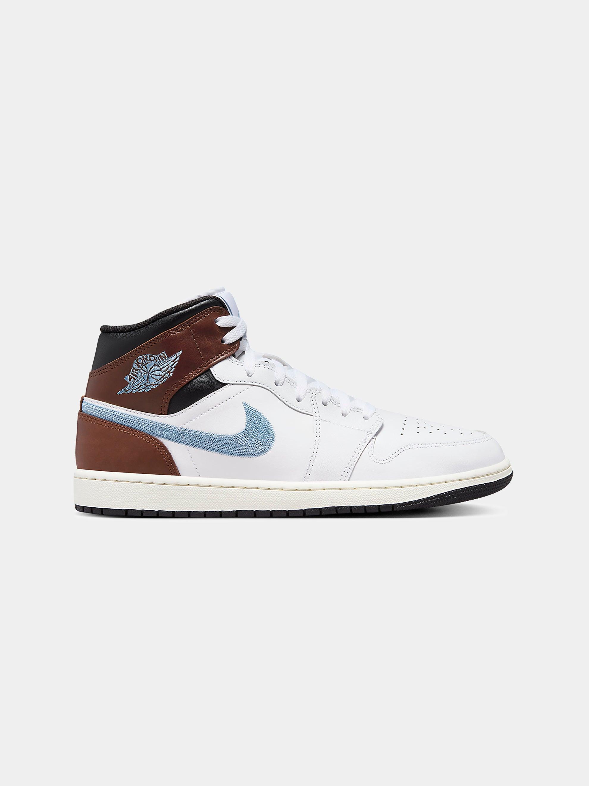 Air Jordan 1 Mid SE (White/Blue/Grey/Black/Sail) Product Image