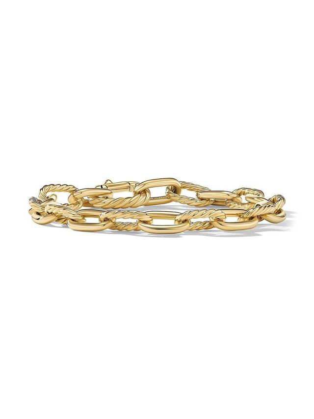 Mens DY Madison Chain Bracelet In 18K Yellow Gold Product Image