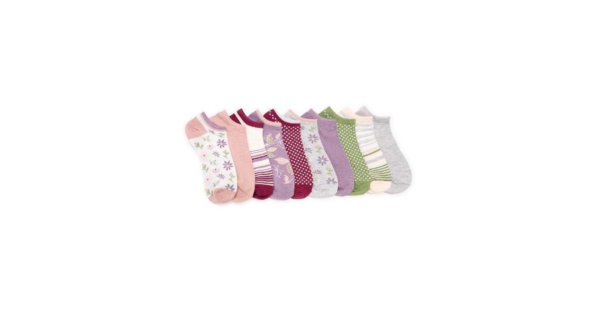 Womens MUK LUKS Low Cut Socks 10-Pack Product Image