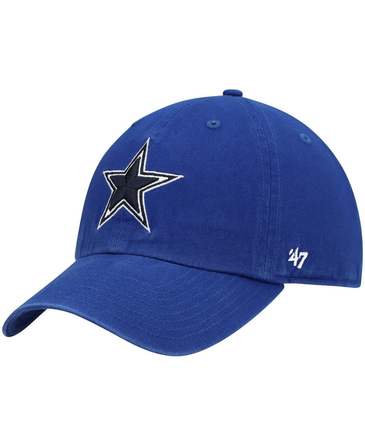 Mens Royal Dallas Cowboys Primary Clean Up Adjustable Hat Product Image