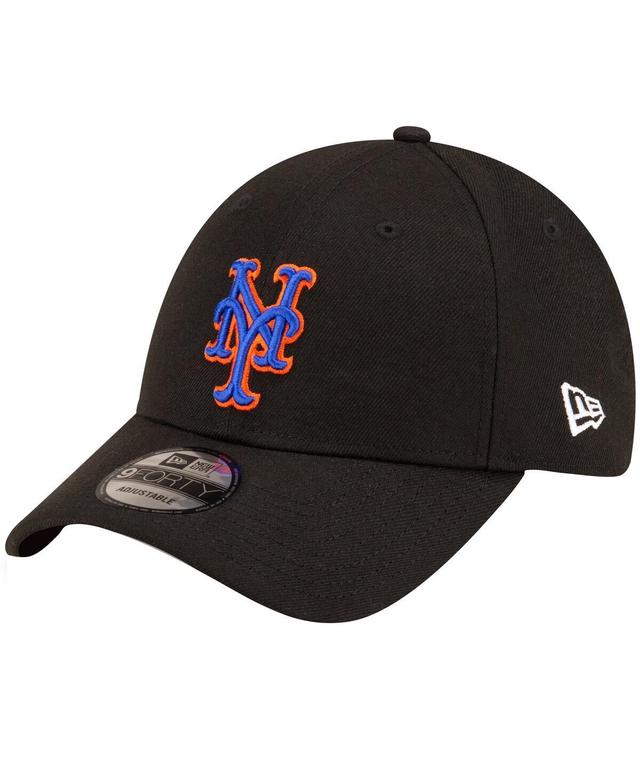 Mens New Era Black New York Mets Alternate The League 9FORTY Adjustable Hat Product Image