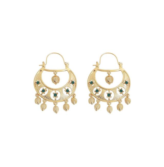 Sohi Womens Gold Regal Drop Earrings Product Image