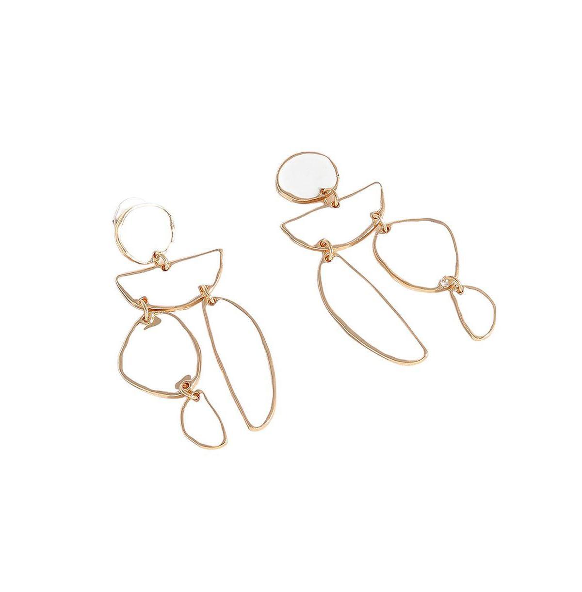 Sohi Womens Abstract Drop Earrings Product Image