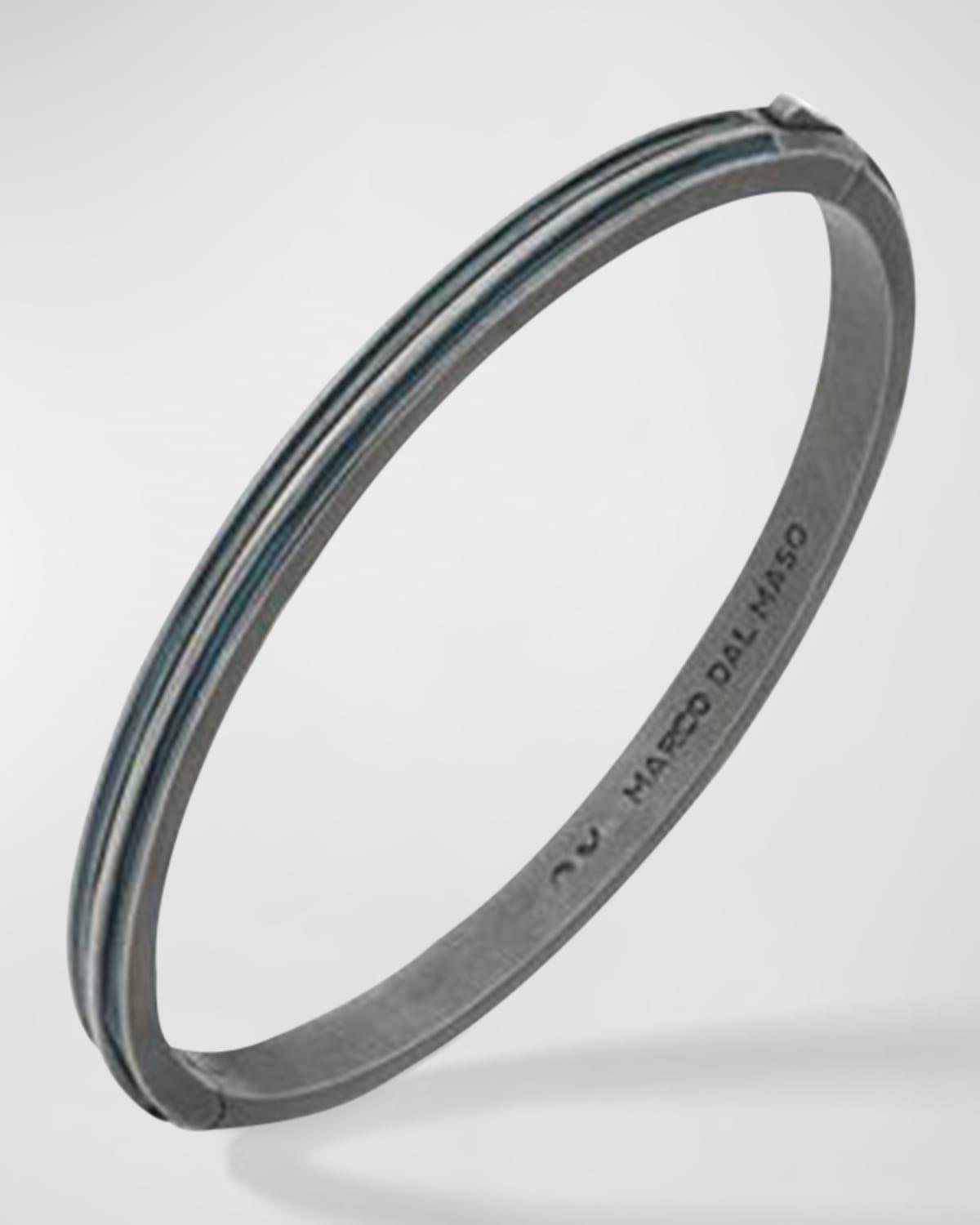 Mens Acies Thin Bangle Bracelet, Silver Product Image