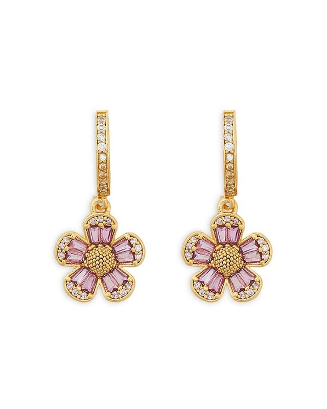 kate spade new york Fleurette Huggie Drop Earrings Product Image