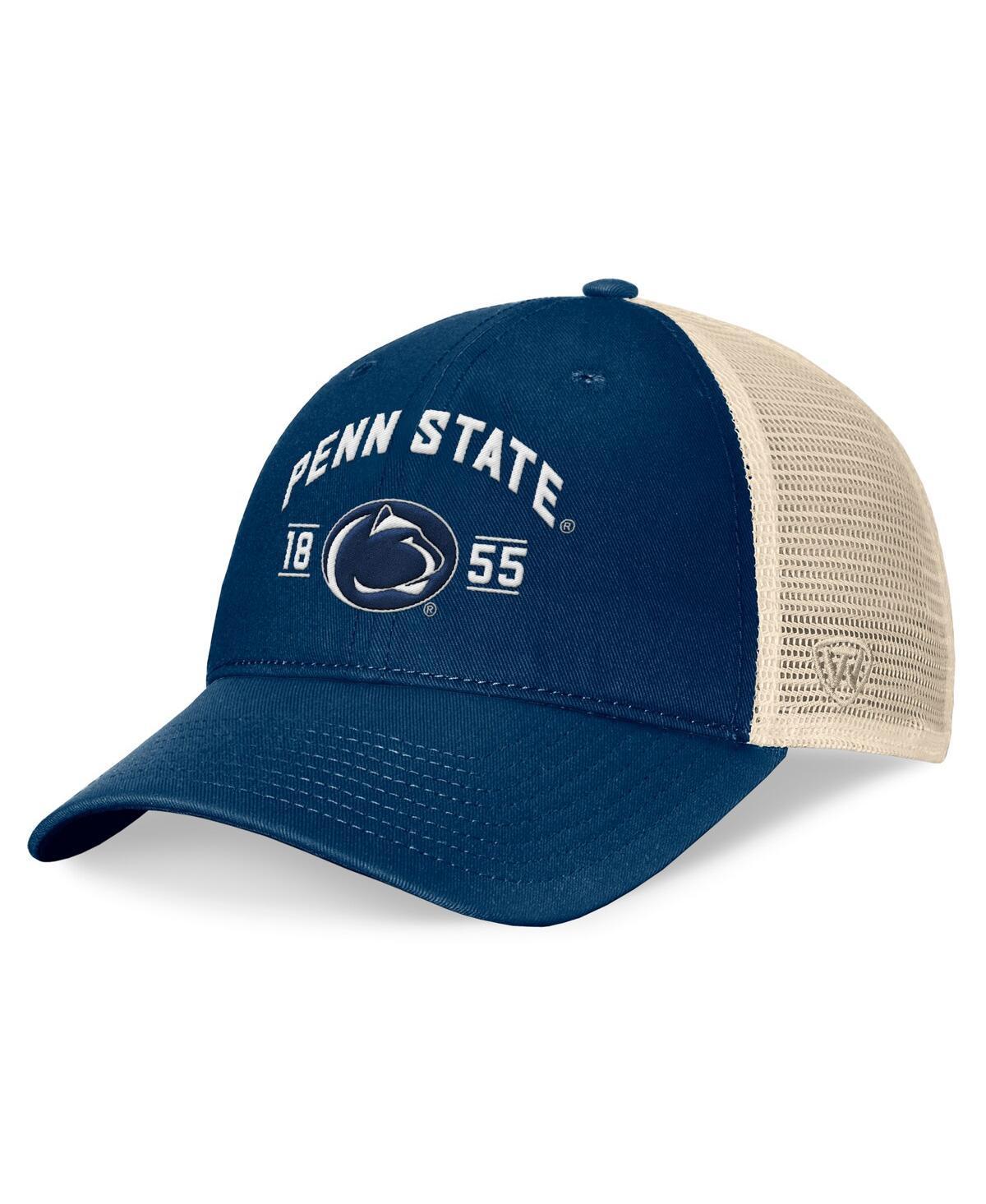 Top of the World Mens Navy Penn State Nittany Lions Heritage Waylon Trucker Adjustable Hat - Navy Product Image