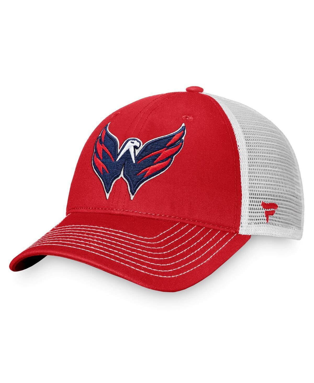 Mens Fanatics Red Washington Capitals Slouch Core Primary Trucker Snapback Hat - Red Product Image