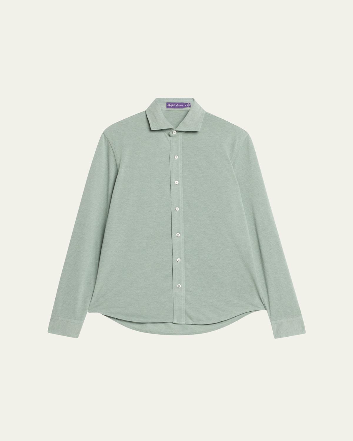 Mens Washed Cotton Piqu Shirt Product Image