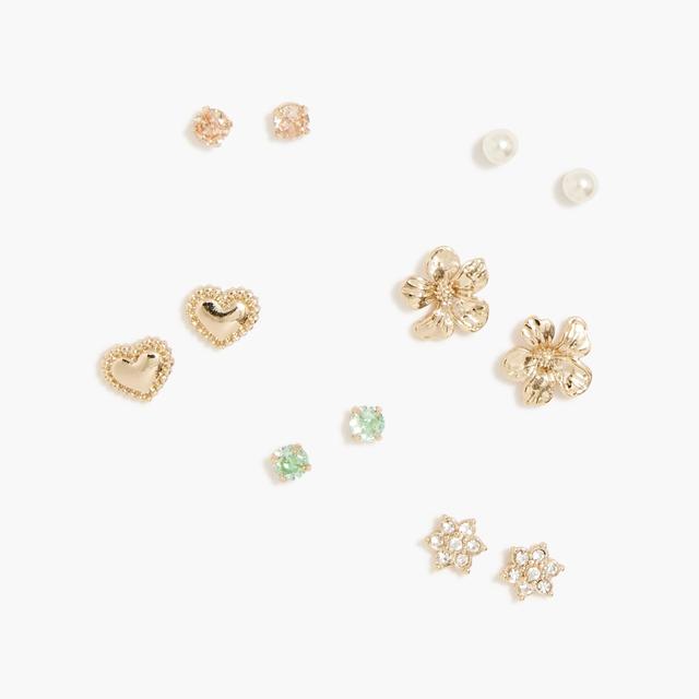 Floral stud earrings set-of-six Product Image