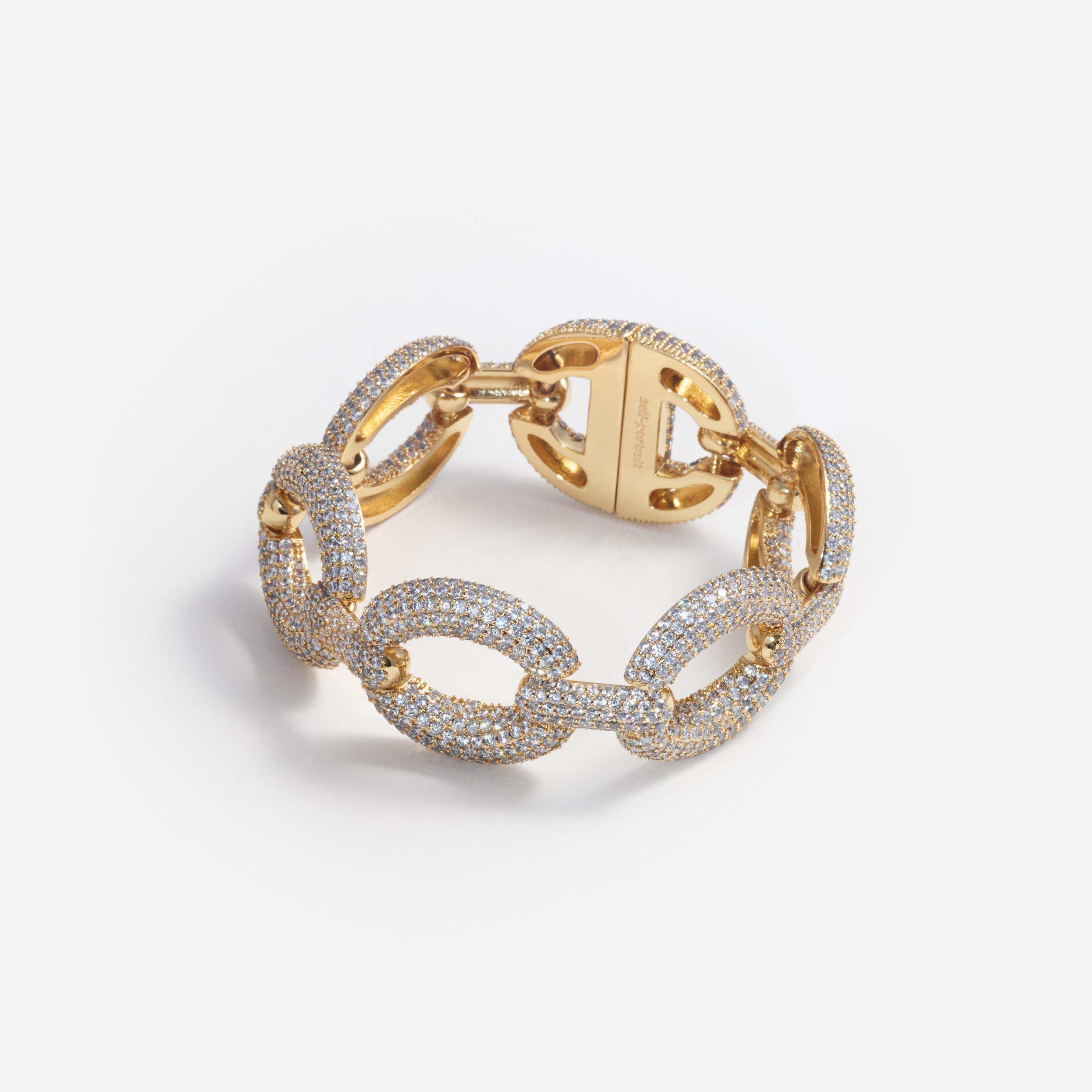 Gold Crystal Link Bracelet Product Image