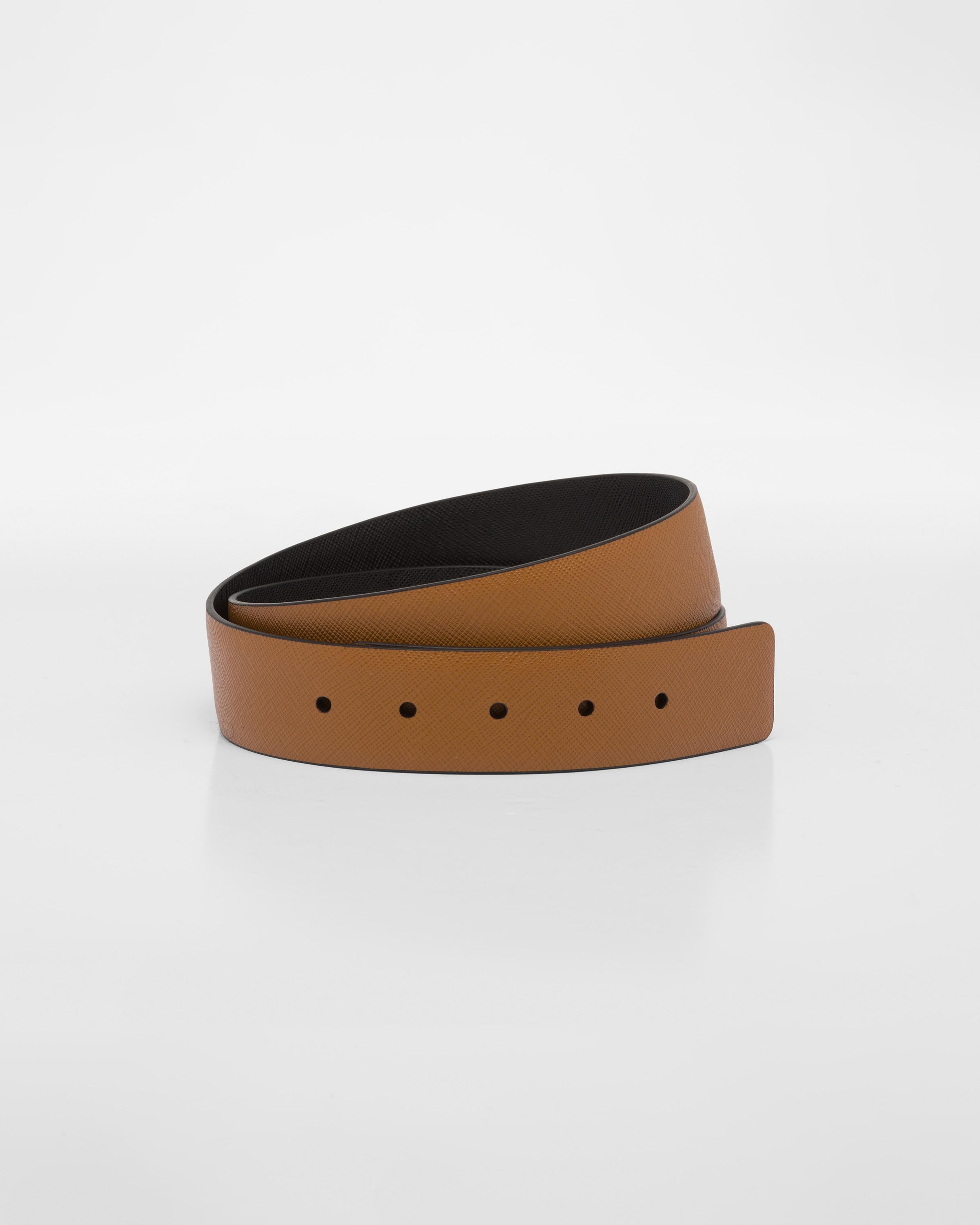 Reversible Saffiano leather belt strap Product Image