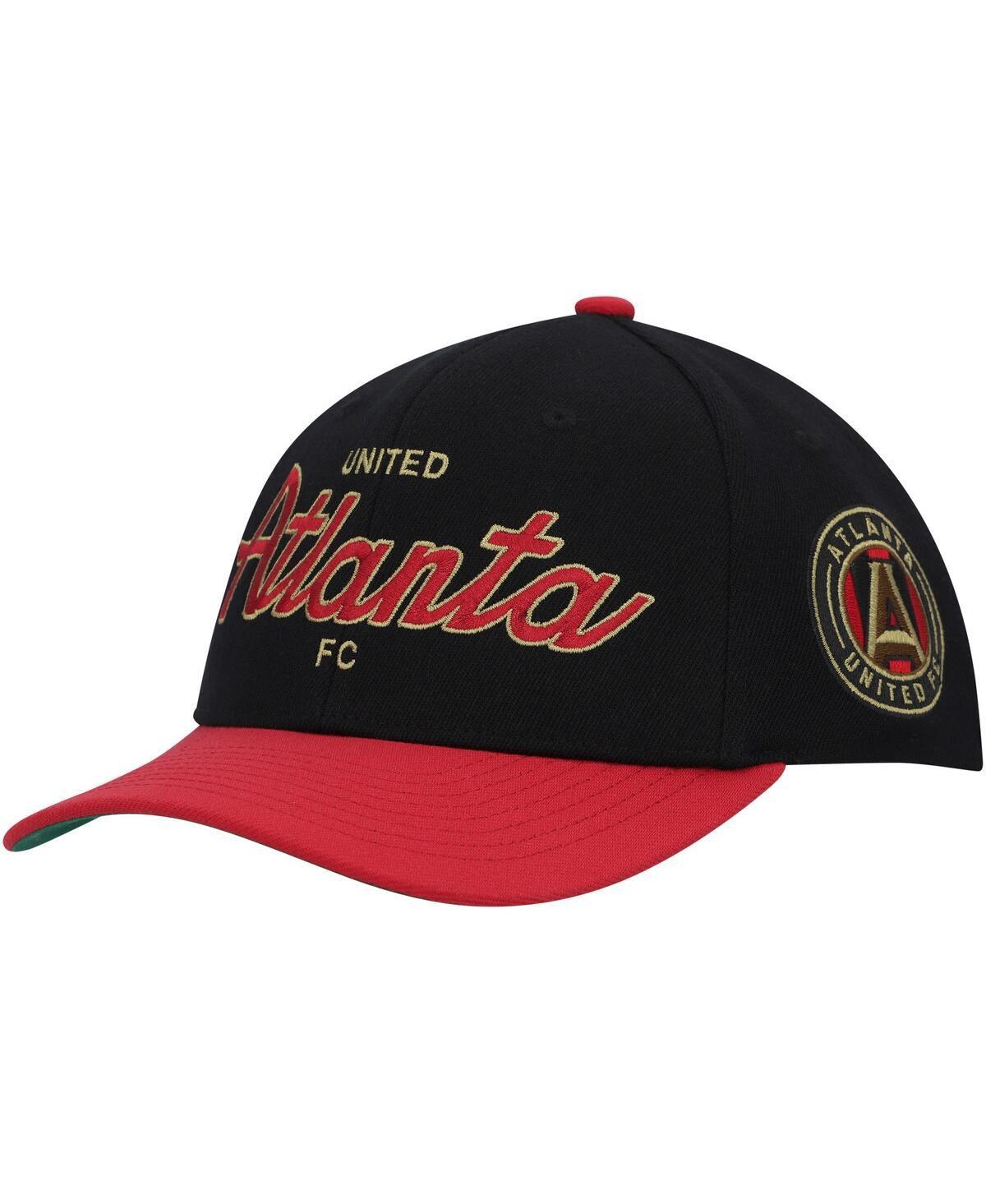 Mens Mitchell & Ness Black Atlanta United Fc Team Script 2.0 Stretch Snapback Hat Product Image