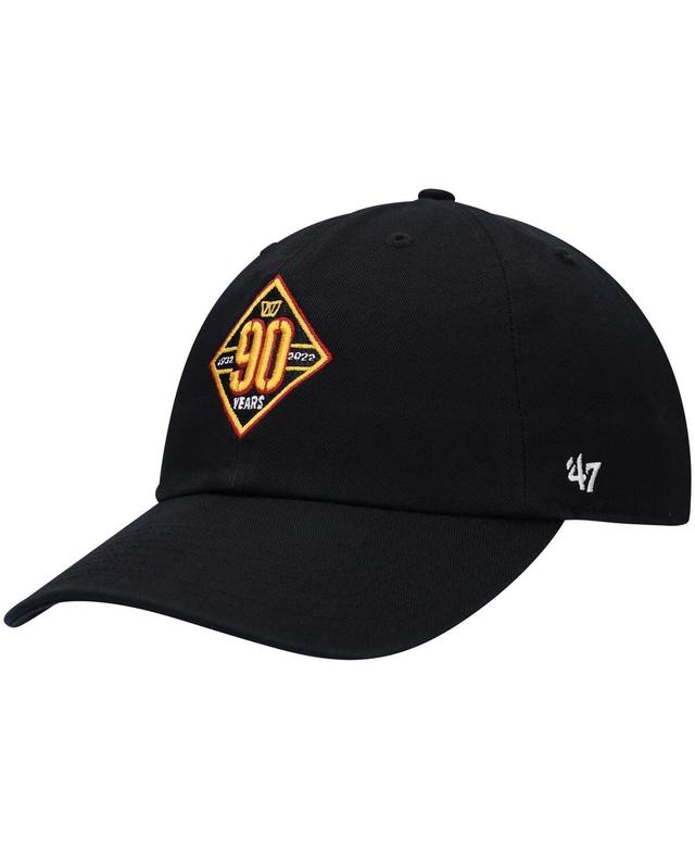 Mens 47 Black Washington Commanders 90th Season Clean Up Adjustable Hat Product Image