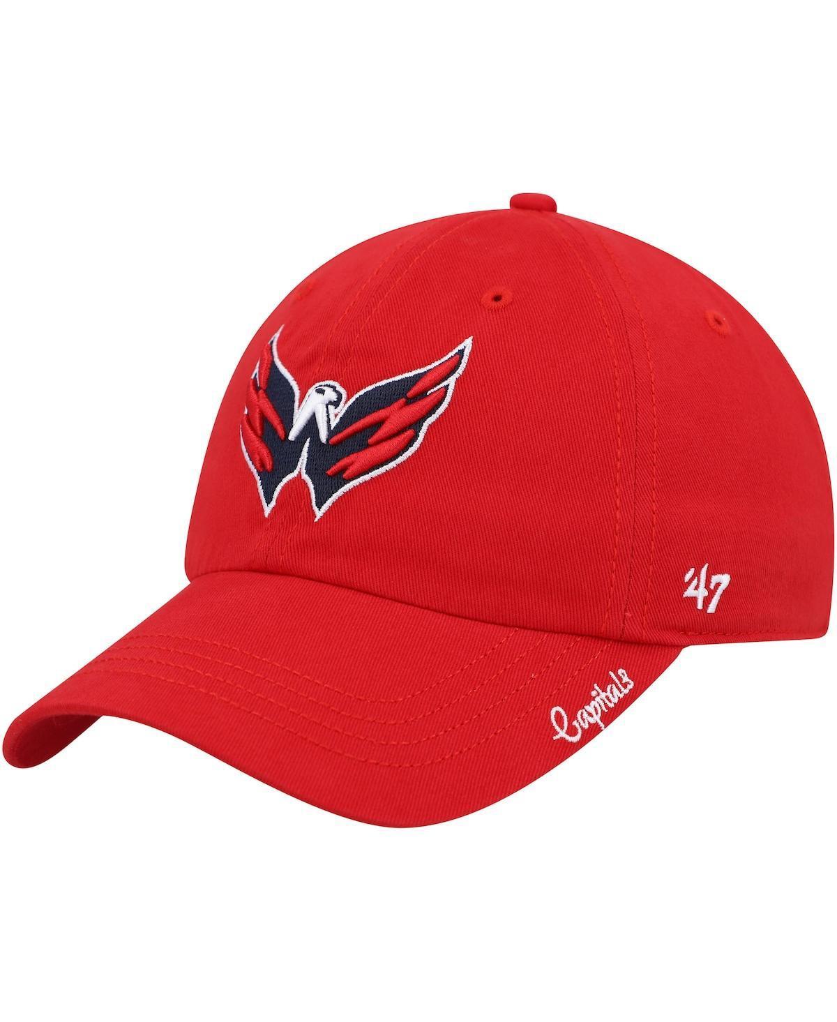 Womens 47 Brand Red Washington Capitals Team Miata Clean Up Adjustable Hat Product Image