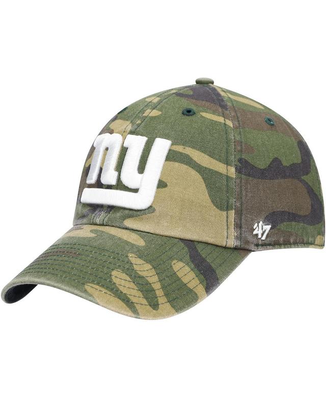 Mens 47 Brand Camo New York Giants Woodland Logo Clean Up Adjustable Hat Product Image