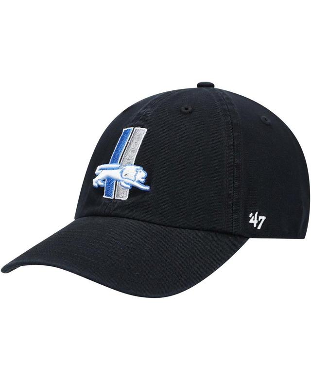 Mens Black Detroit Lions Clean Up Legacy Adjustable Hat Product Image